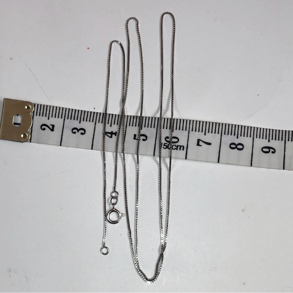 Solid 14K White Gold Necklace Neck Chain - Picture 8 of 10